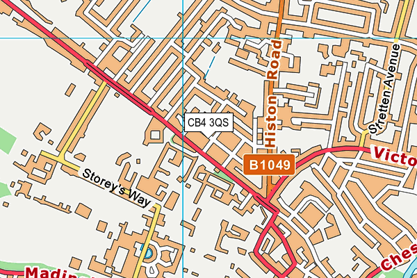CB4 3QS map - OS VectorMap District (Ordnance Survey)