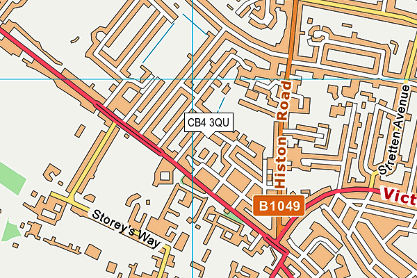 CB4 3QU map - OS VectorMap District (Ordnance Survey)