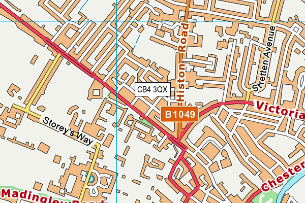 CB4 3QX map - OS VectorMap District (Ordnance Survey)