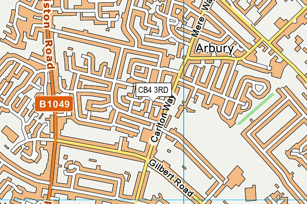 CB4 3RD map - OS VectorMap District (Ordnance Survey)