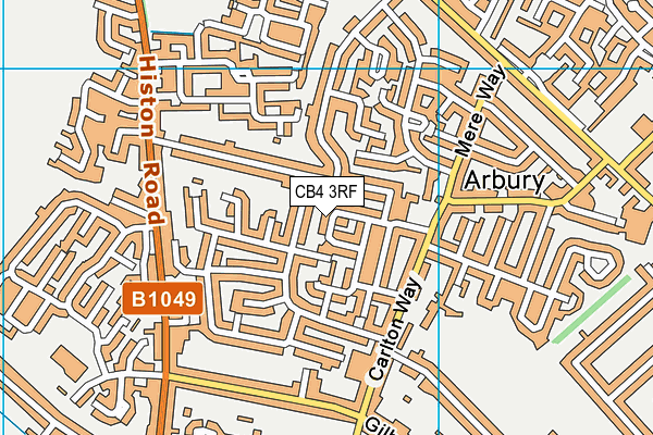 CB4 3RF map - OS VectorMap District (Ordnance Survey)