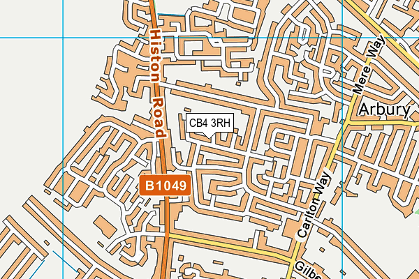 CB4 3RH map - OS VectorMap District (Ordnance Survey)