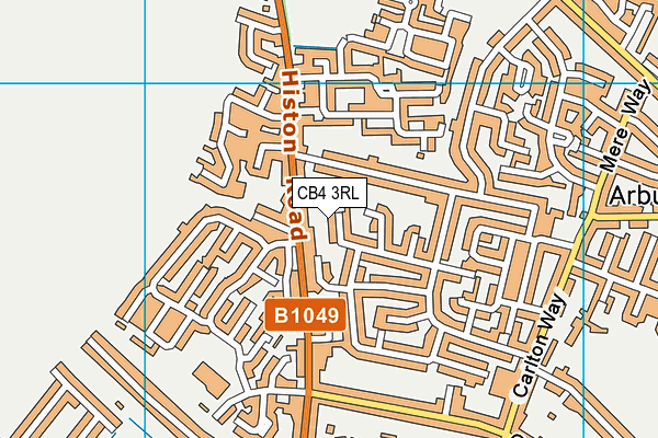 CB4 3RL map - OS VectorMap District (Ordnance Survey)