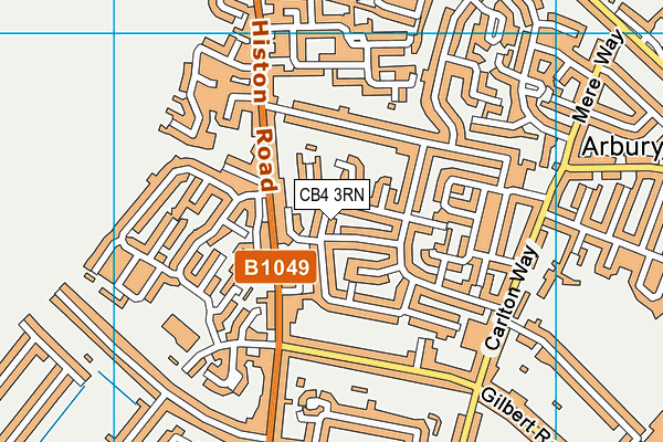 CB4 3RN map - OS VectorMap District (Ordnance Survey)