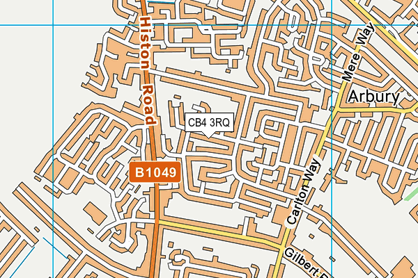 CB4 3RQ map - OS VectorMap District (Ordnance Survey)