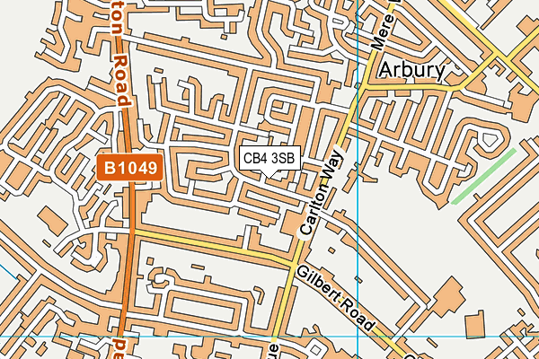 CB4 3SB map - OS VectorMap District (Ordnance Survey)