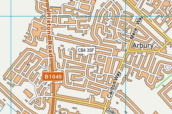 CB4 3SF map - OS VectorMap District (Ordnance Survey)