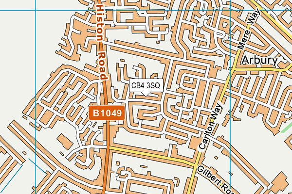 CB4 3SQ map - OS VectorMap District (Ordnance Survey)