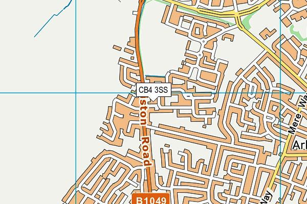 CB4 3SS map - OS VectorMap District (Ordnance Survey)
