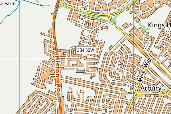 CB4 3SW map - OS VectorMap District (Ordnance Survey)