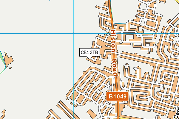 CB4 3TB map - OS VectorMap District (Ordnance Survey)