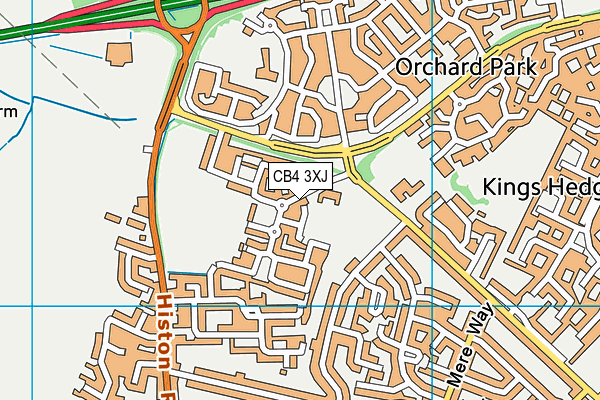 Meadows Community Centre map (CB4 3XJ) - OS VectorMap District (Ordnance Survey)