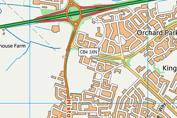 CB4 3XN map - OS VectorMap District (Ordnance Survey)