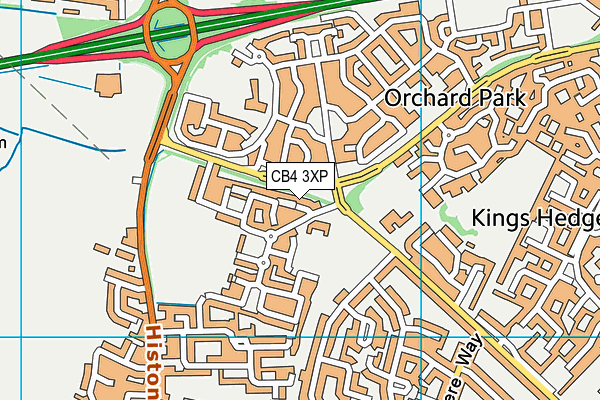 CB4 3XP map - OS VectorMap District (Ordnance Survey)