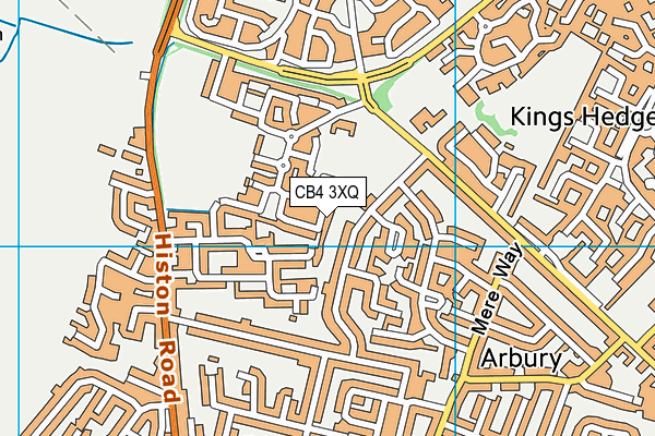 CB4 3XQ map - OS VectorMap District (Ordnance Survey)