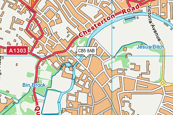 CB5 8AB map - OS VectorMap District (Ordnance Survey)