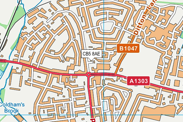 CB5 8AE map - OS VectorMap District (Ordnance Survey)