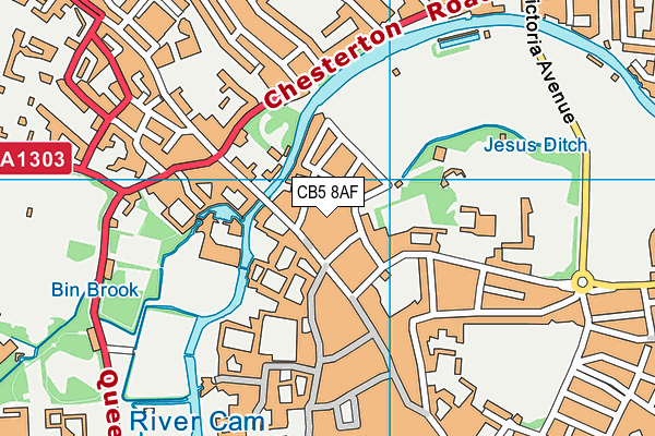 CB5 8AF map - OS VectorMap District (Ordnance Survey)