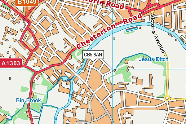 CB5 8AN map - OS VectorMap District (Ordnance Survey)