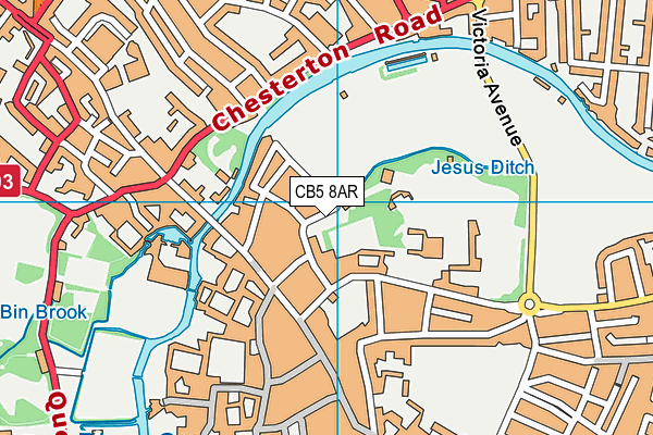Park Street CofE Primary School map (CB5 8AR) - OS VectorMap District (Ordnance Survey)