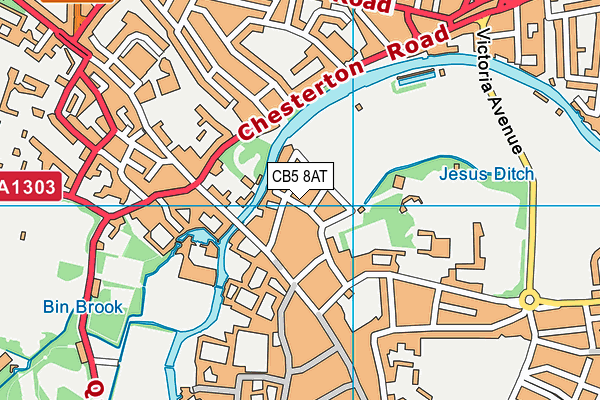 CB5 8AT map - OS VectorMap District (Ordnance Survey)