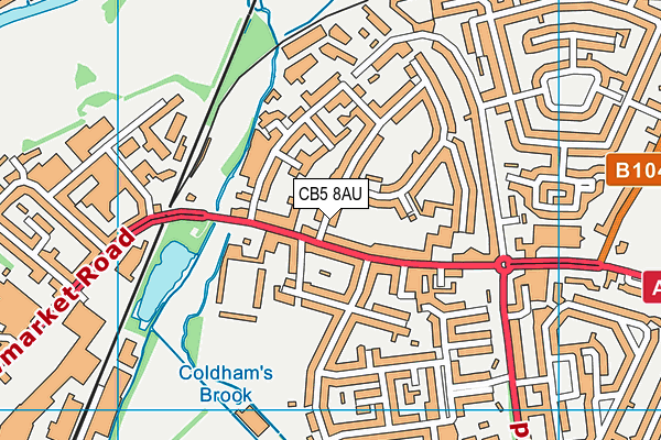 CB5 8AU map - OS VectorMap District (Ordnance Survey)