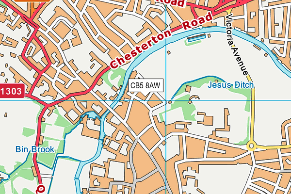 CB5 8AW map - OS VectorMap District (Ordnance Survey)
