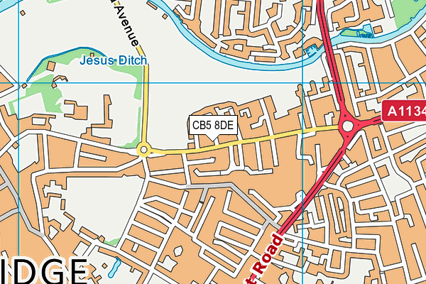 CB5 8DE map - OS VectorMap District (Ordnance Survey)