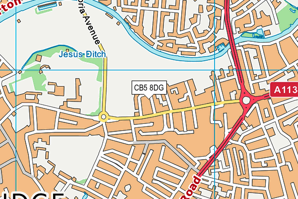 CB5 8DG map - OS VectorMap District (Ordnance Survey)