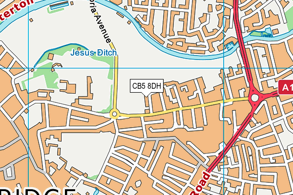 CB5 8DH map - OS VectorMap District (Ordnance Survey)