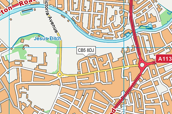 CB5 8DJ map - OS VectorMap District (Ordnance Survey)