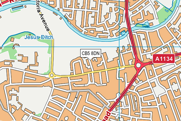 CB5 8DN map - OS VectorMap District (Ordnance Survey)