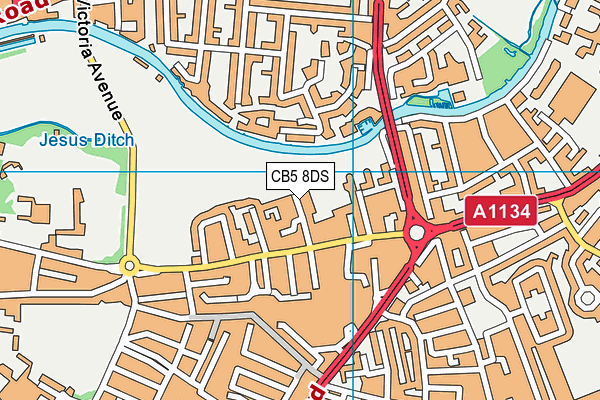 CB5 8DS map - OS VectorMap District (Ordnance Survey)