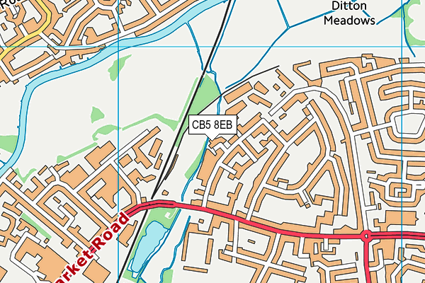 CB5 8EB map - OS VectorMap District (Ordnance Survey)