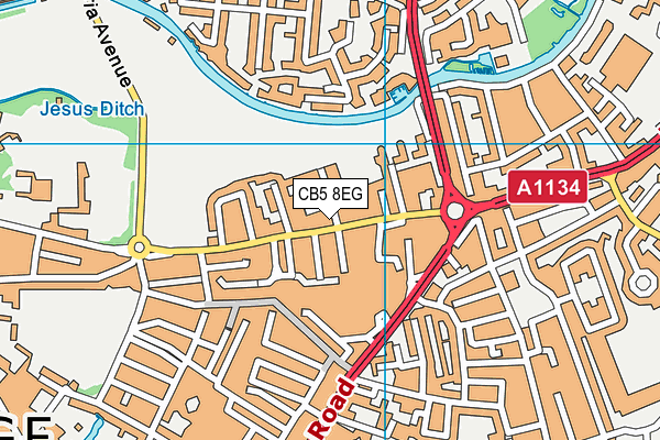 CB5 8EG map - OS VectorMap District (Ordnance Survey)