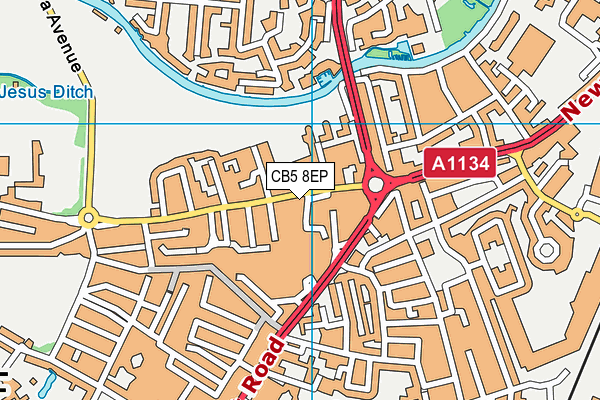 CB5 8EP map - OS VectorMap District (Ordnance Survey)