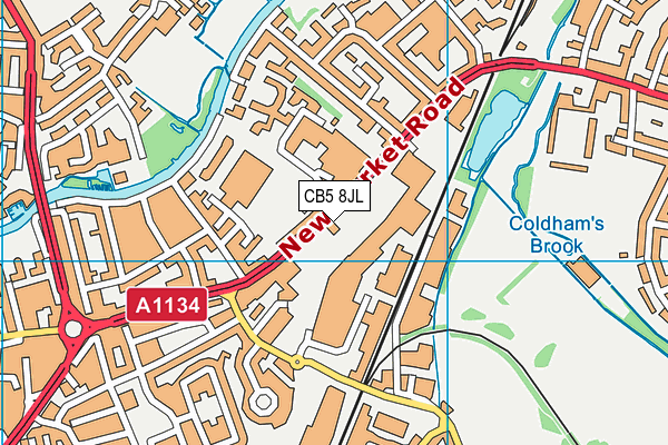 The Gym Group (Cambridge) map (CB5 8JL) - OS VectorMap District (Ordnance Survey)