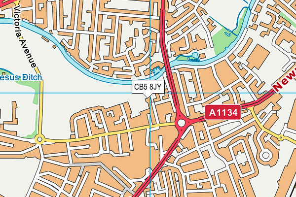 CB5 8JY map - OS VectorMap District (Ordnance Survey)