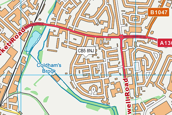 CB5 8NJ map - OS VectorMap District (Ordnance Survey)