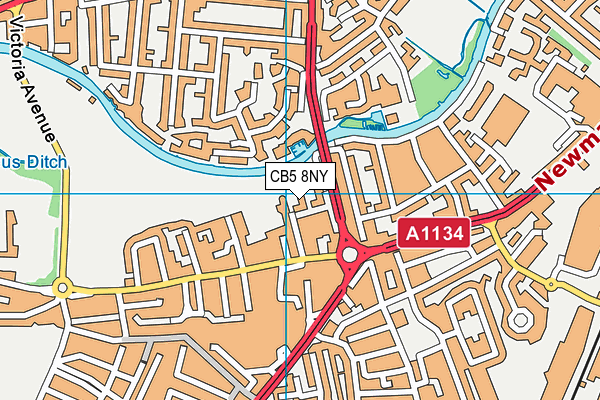 CB5 8NY map - OS VectorMap District (Ordnance Survey)