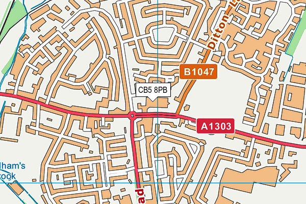 CB5 8PB map - OS VectorMap District (Ordnance Survey)