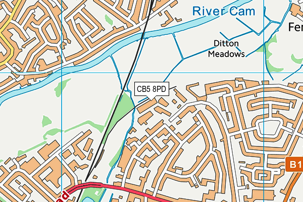 CB5 8PD map - OS VectorMap District (Ordnance Survey)