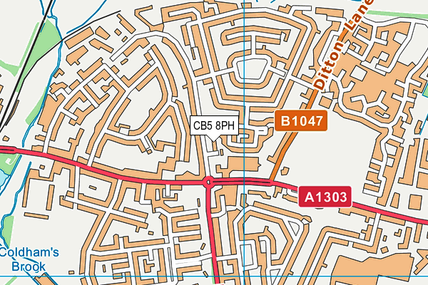 CB5 8PH map - OS VectorMap District (Ordnance Survey)