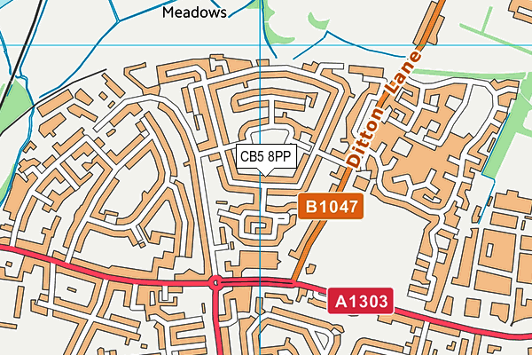 CB5 8PP map - OS VectorMap District (Ordnance Survey)