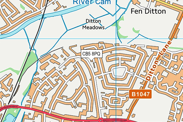 CB5 8PQ map - OS VectorMap District (Ordnance Survey)