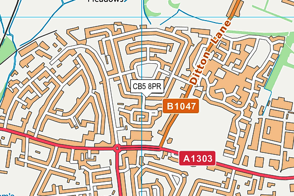 CB5 8PR map - OS VectorMap District (Ordnance Survey)