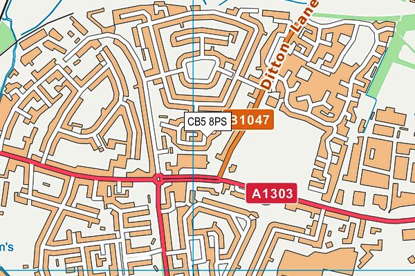 CB5 8PS map - OS VectorMap District (Ordnance Survey)