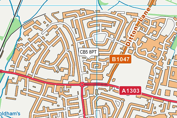 CB5 8PT map - OS VectorMap District (Ordnance Survey)