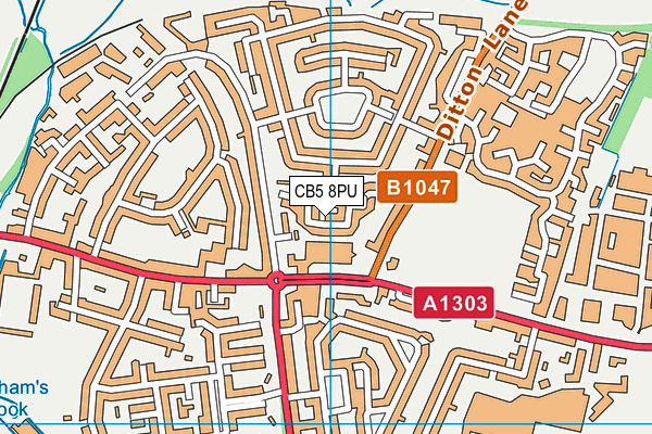 CB5 8PU map - OS VectorMap District (Ordnance Survey)