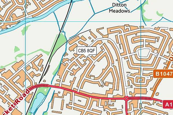 CB5 8QF map - OS VectorMap District (Ordnance Survey)